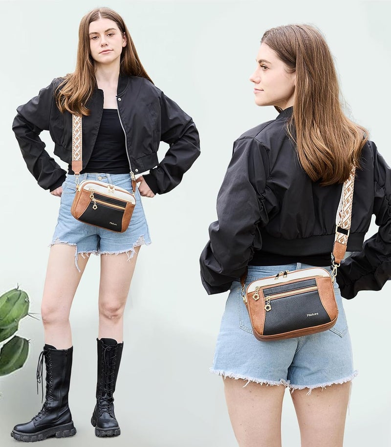 Makes Crossbody Purse for Women Small Crossbody Bags Trendy Vegan Leather with Adjustable Shoulder Straps Gift for Mother Wife Mom - Image 2